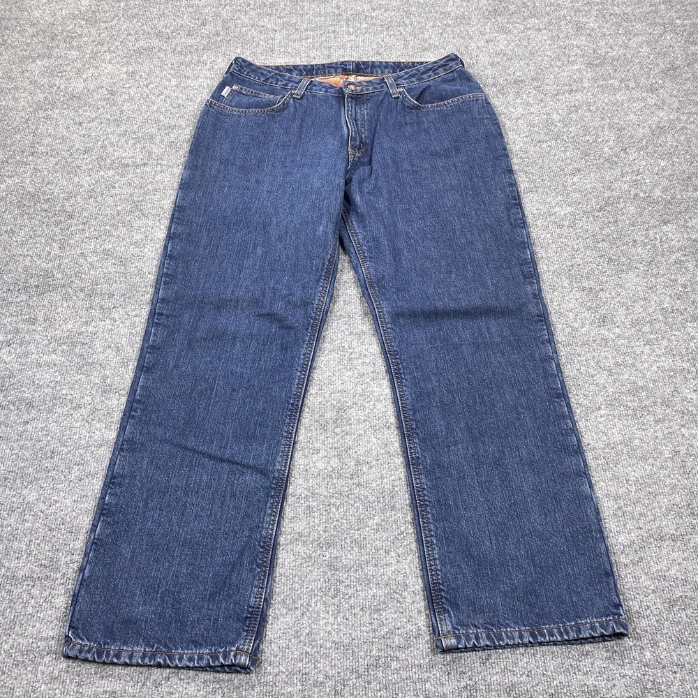Carhartt Jeans Mens 36x30 Blue Relaxed Straight Leg Flannel Lined Insulated